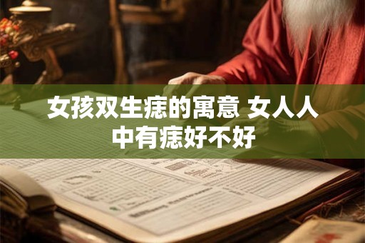女孩双生痣的寓意 女人人中有痣好不好
