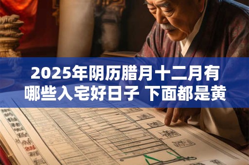 2025年阴历腊月十二月有哪些入宅好日子 下面都是黄道吉日