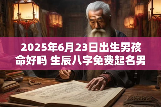 2025年6月23日出生男孩命好吗 生辰八字免费起名男孩