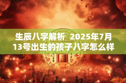 生辰八字解析  2025年7月13号出生的孩子八字怎么样