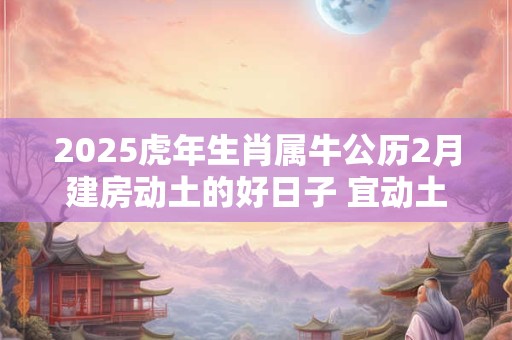 2025虎年生肖属牛公历2月建房动土的好日子 宜动土黄道吉日