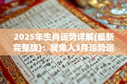 2025年生肖运势详解(最新完整版)：属兔人3月运势运程解读