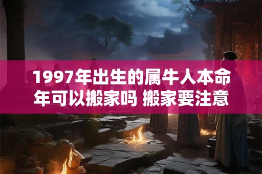 1997年出生的属牛人本命年可以搬家吗 搬家要注意什么