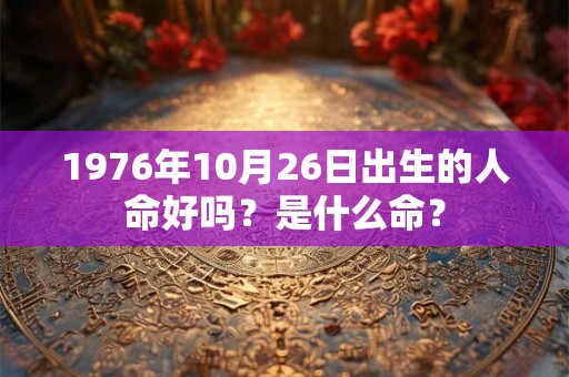 1976年10月26日出生的人命好吗？是什么命？