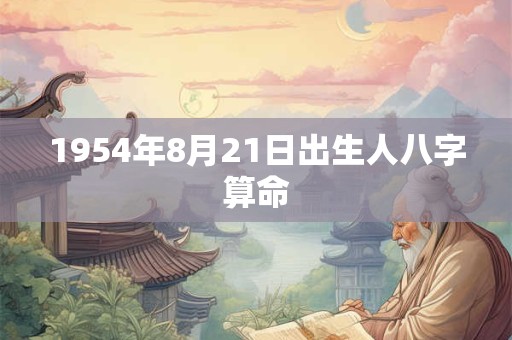 1954年8月21日出生人八字算命