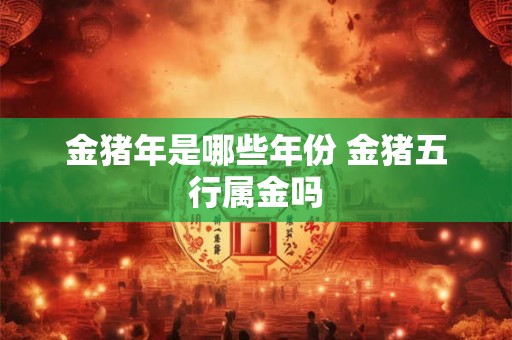 金猪年是哪些年份 金猪五行属金吗