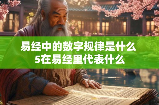 易经中的数字规律是什么 5在易经里代表什么