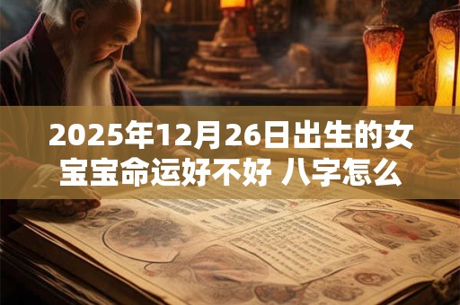2025年12月26日出生的女宝宝命运好不好 八字怎么样