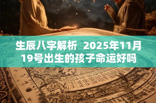 生辰八字解析  2025年11月19号出生的孩子命运好吗