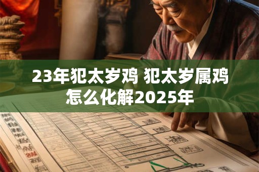 23年犯太岁鸡 犯太岁属鸡怎么化解2025年