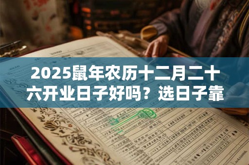 详细阅读:2025鼠年农历十二月二十六开业日子好吗?选日子靠八字五行 2025鼠年农历十二月二十六开业日子好吗?选日子靠八字五行