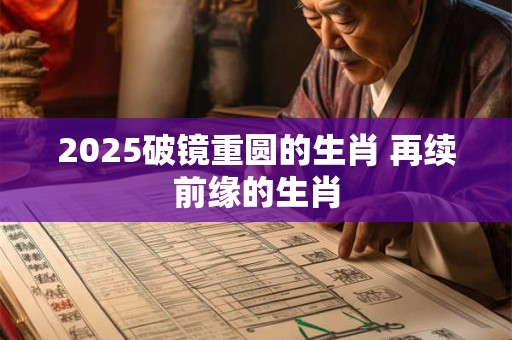 2025破镜重圆的生肖 再续前缘的生肖