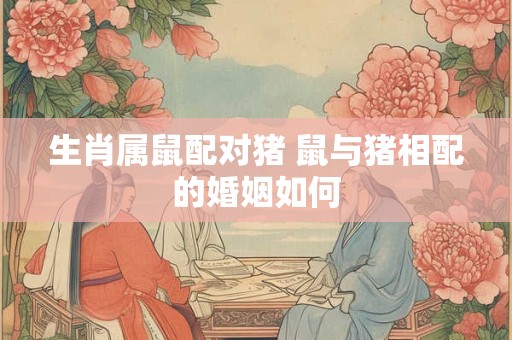 生肖属鼠配对猪 鼠与猪相配的婚姻如何