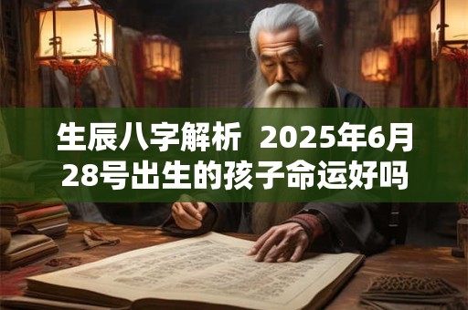 生辰八字解析  2025年6月28号出生的孩子命运好吗