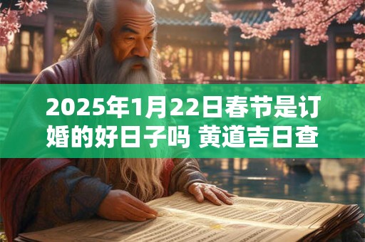 2025年1月22日春节是订婚的好日子吗 黄道吉日查询