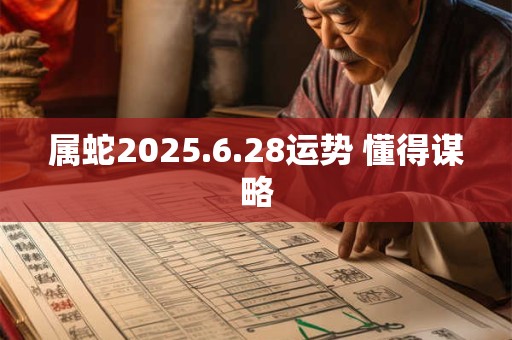 属蛇2025.6.28运势 懂得谋略