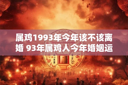 属鸡1993年今年该不该离婚 93年属鸡人今年婚姻运势