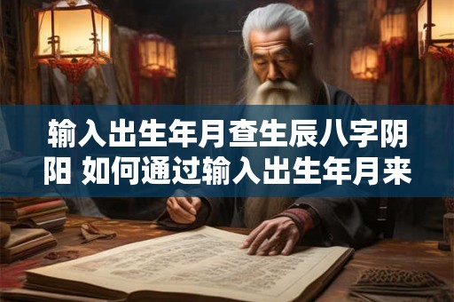 输入出生年月查生辰八字阴阳 如何通过输入出生年月来查询生辰八字的阴阳属性