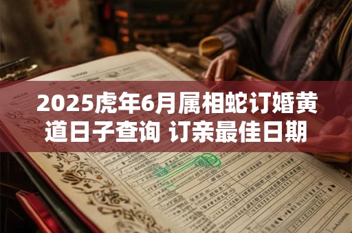 2025虎年6月属相蛇订婚黄道日子查询 订亲最佳日期