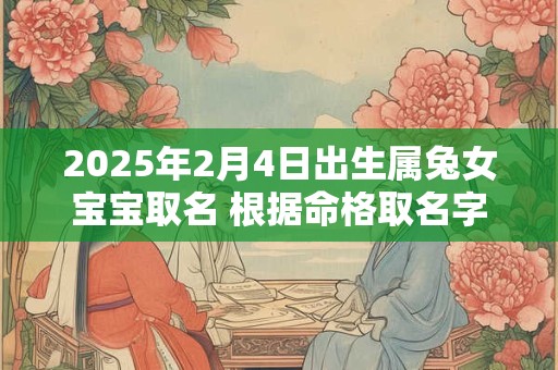 2025年2月4日出生属兔女宝宝取名 根据命格取名字