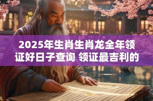 2025年生肖生肖龙全年领证好日子查询 领证最吉利的日子