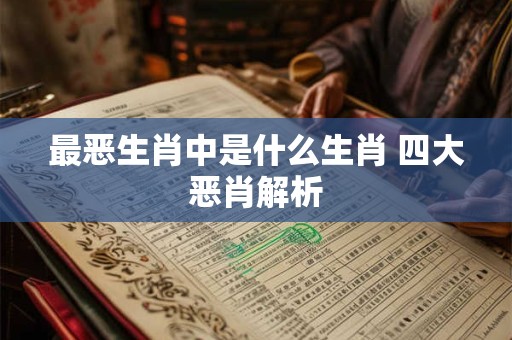 最恶生肖中是什么生肖 四大恶肖解析 最恶生肖中是什么生肖 四大恶肖解析