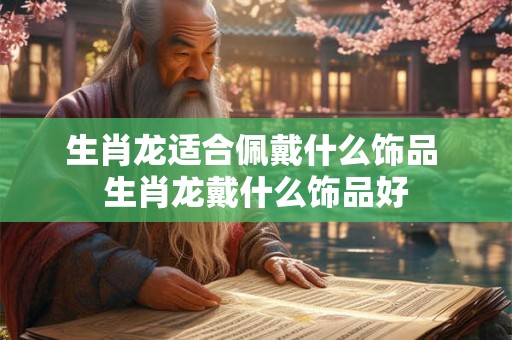 生肖龙适合佩戴什么饰品 生肖龙戴什么饰品好