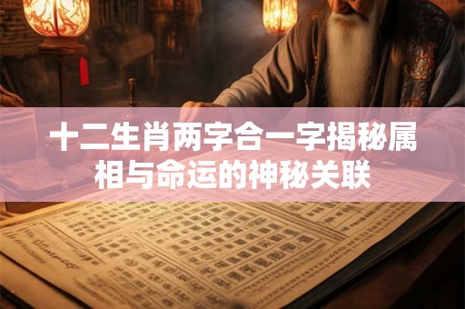 十二生肖两字合一字揭秘属相与命运的神秘关联