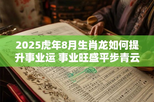 2025虎年8月生肖龙如何提升事业运 事业旺盛平步青云