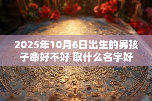 2025年10月6日出生的男孩子命好不好 取什么名字好