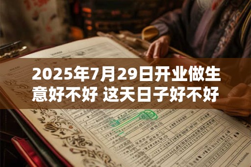2025年7月29日开业做生意好不好 这天日子好不好