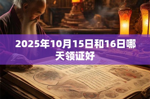 2025年10月15日和16日哪天领证好