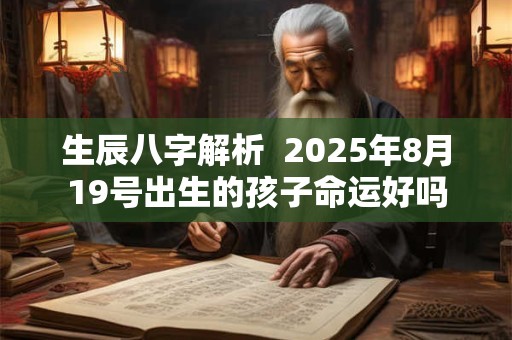 生辰八字解析  2025年8月19号出生的孩子命运好吗