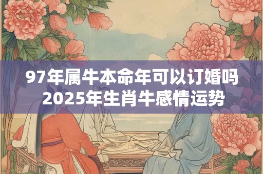97年属牛本命年可以订婚吗 2025年生肖牛感情运势