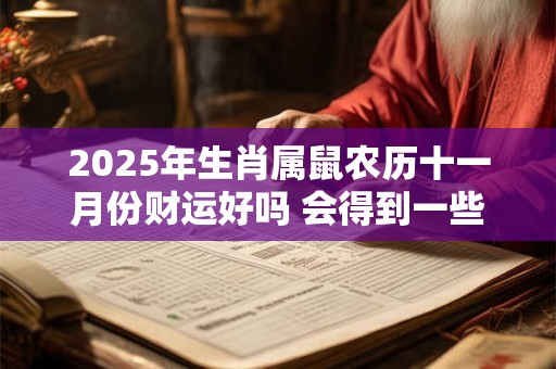 2025年生肖属鼠农历十一月份财运好吗 会得到一些意外之财