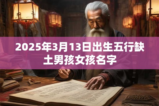 2025年3月13日出生五行缺土男孩女孩名字