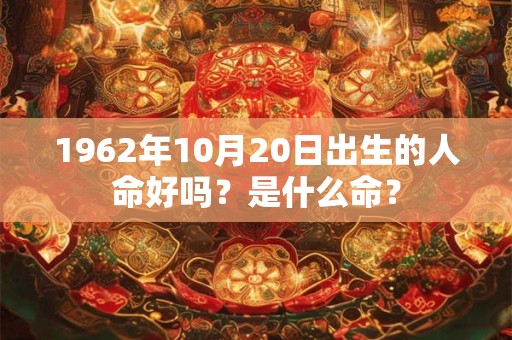1962年10月20日出生的人命好吗？是什么命？