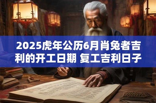 2025虎年公历6月肖兔者吉利的开工日期 复工吉利日子
