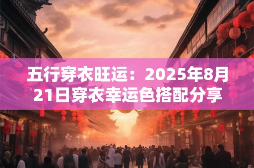 五行穿衣旺运：2025年8月21日穿衣幸运色搭配分享