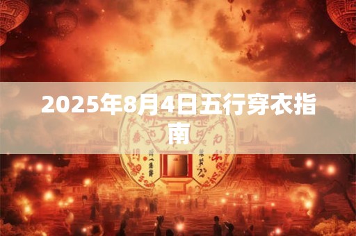 2025年8月4日五行穿衣指南
