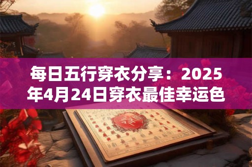 每日五行穿衣分享：2025年4月24日穿衣最佳幸运色