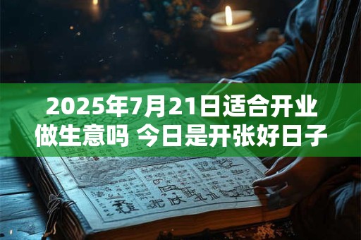 2025年7月21日适合开业做生意吗 今日是开张好日子吗