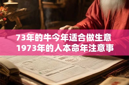 73年的牛今年适合做生意 1973年的人本命年注意事项