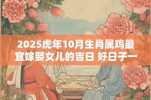 2025虎年10月生肖属鸡最宜嫁娶女儿的吉日 好日子一览表