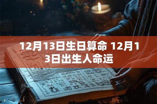 12月13日生日算命 12月13日出生人命运 12月13日生日算命 12月13日出生人命运