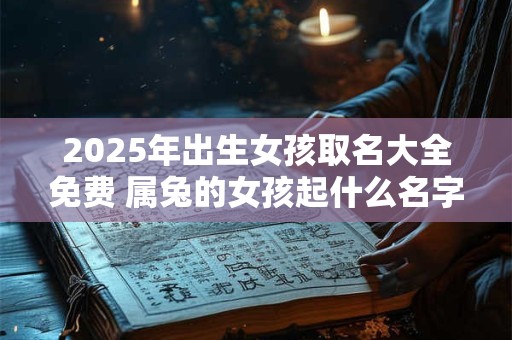 2025年出生女孩取名大全免费 属兔的女孩起什么名字好
