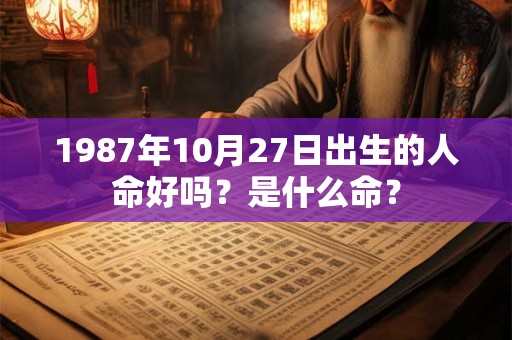 1987年10月27日出生的人命好吗？是什么命？
