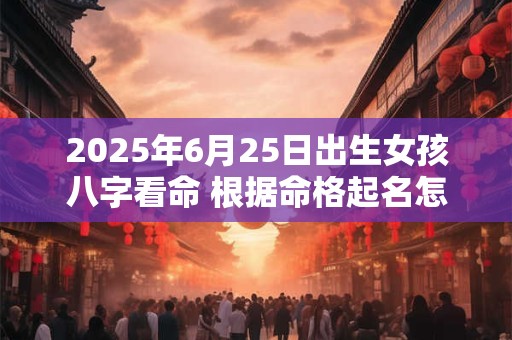 2025年6月25日出生女孩八字看命 根据命格起名怎么取