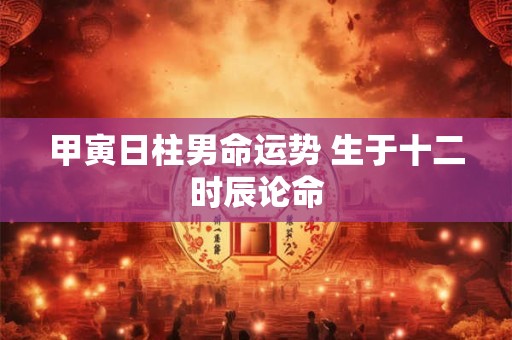 甲寅日柱男命运势 生于十二时辰论命