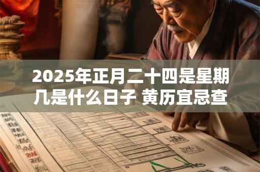 2025年正月二十四是星期几是什么日子 黄历宜忌查询